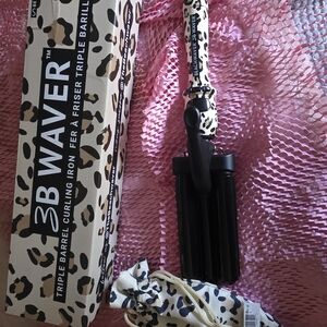 Beachwaver Co. Triple Barrel Curling Iron - Leopard Design Makes MERMAID CUR
